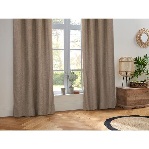 Rideau En Maille Wild 8 Oeillets 140x260 - Gris Souris