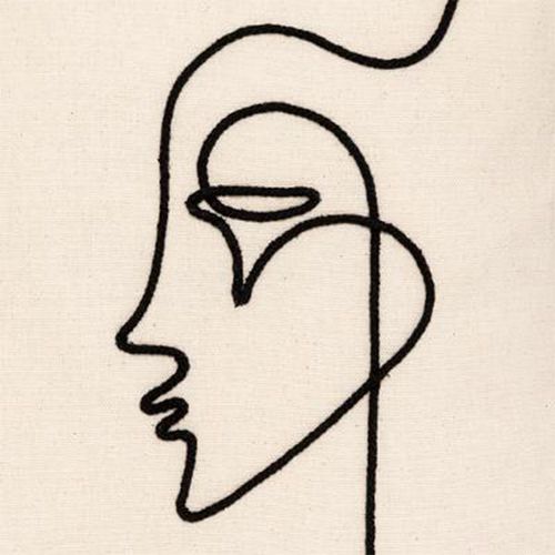 Housse de coussin 40x40 cm VISAGE Blanc vue accessoires