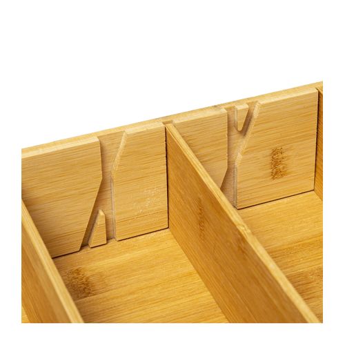 Porte-capsules Tiroir En Métal Et Bambou Avec Séparateurs Amovibles