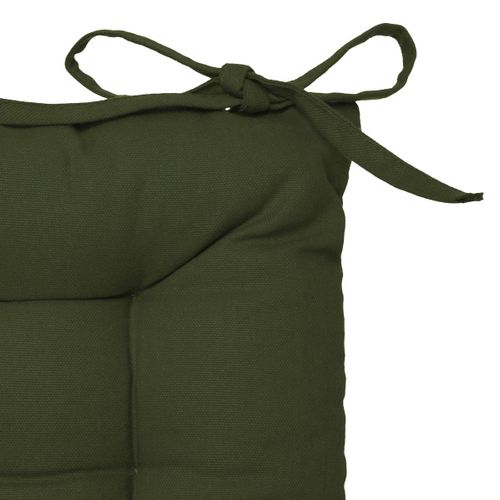 Galette De Chaise Vert Kaki 38x38cm