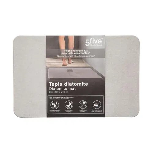 Tapis salle de bain 39x60 cm DIATO Gris vue d'ambiance 1