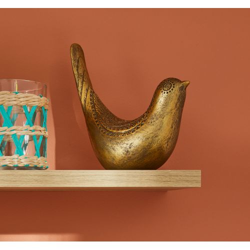 Objet Déco Oiseau En Résine Dorée