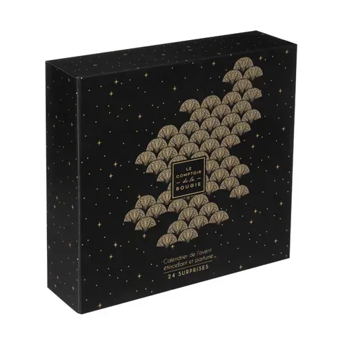 Coffret Calendrier De L'avent Parfumé Et Étincelant 24 Bougies