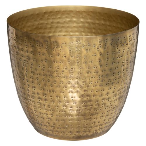 Cache-pot métal D. 18 cm OASIS Doré vue de face