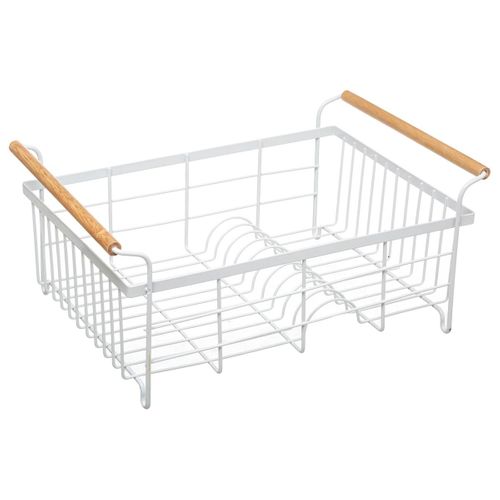 Egouttoir 1 Niveau En Métal Et Polypropylène - Blanc