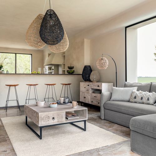 Lampadaire Arc Delia Naturel H149,5