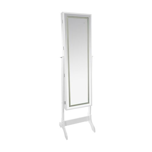 Armoire bijoux LED H. 156 cm BETTANY Blanc vue d'ambiance 1