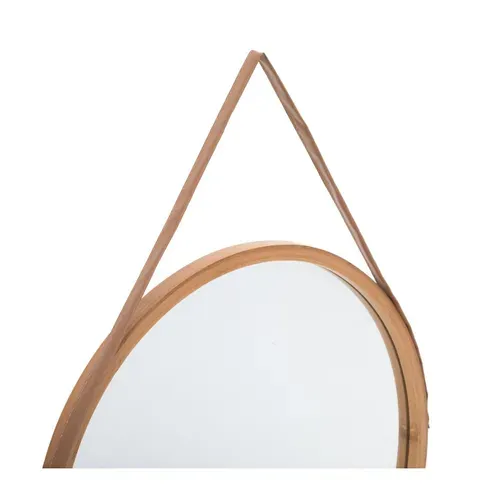 Miroir Mural En Bambou D 38 Cm