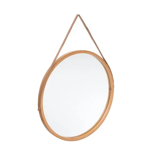 Miroir Mural En Bambou D 38 Cm