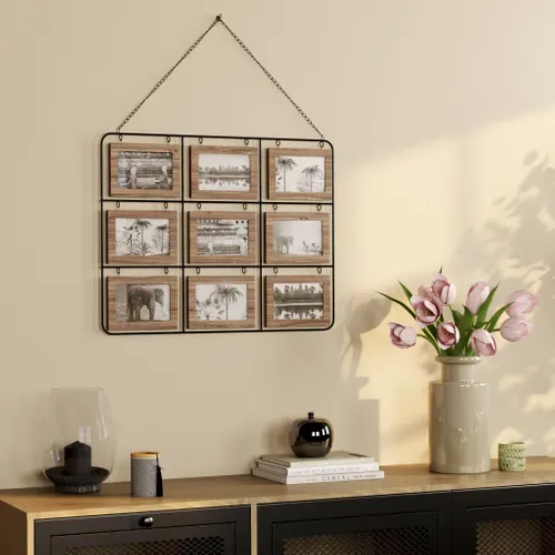 Pêle Mêle 9 vues NOMADE Naturel / Noir vue d'ambiance 1