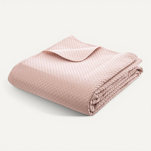 Dessus De Lit Rose 240 X 260 Cm Avec 2 Taies