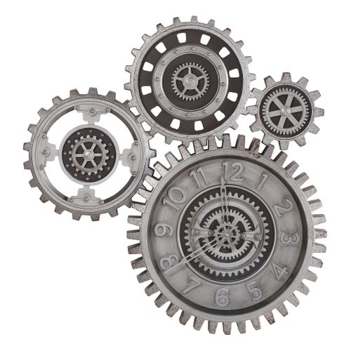 Horloge H.58 Cm Engrenage Marron