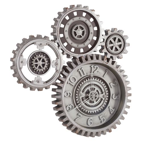 Horloge H.58 Cm Engrenage Marron