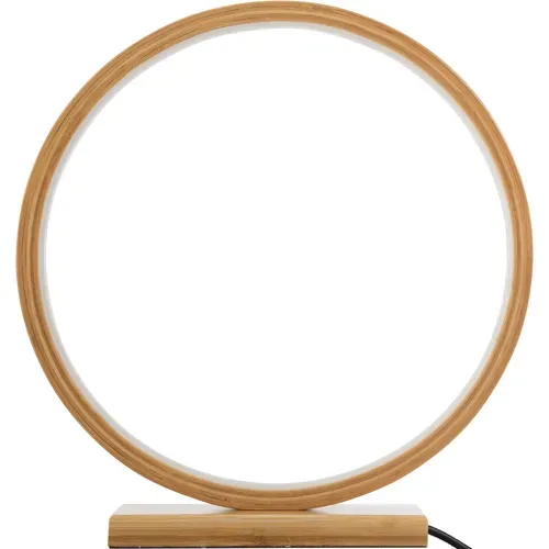 Lampe En Bambou Cercle Lumineux à LED H 32 Cm