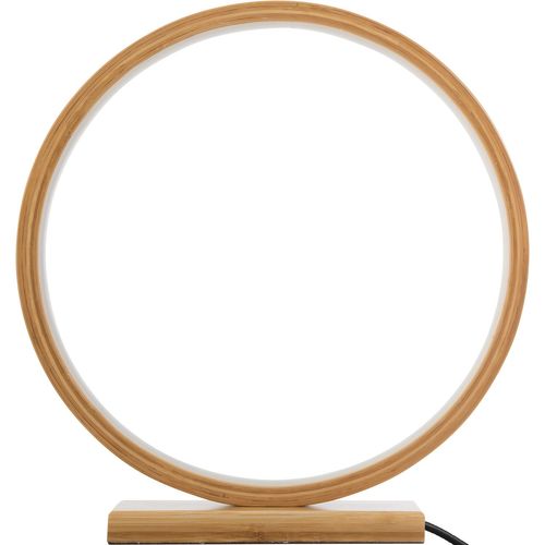 Lampe En Bambou Cercle Lumineux à LED H 32 Cm