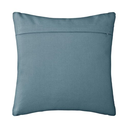 Coussin Déhoussable Atmosphera - Coton Bleu Canard 38x38 Cm - Rembourrage Polyester - Décor Maison Décontracté - 10
