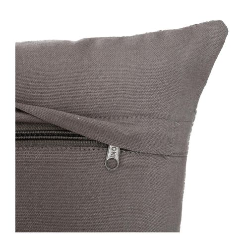 Coussin Décoratif Déhoussable En Coton Gris Otto 30 X 50 Cm