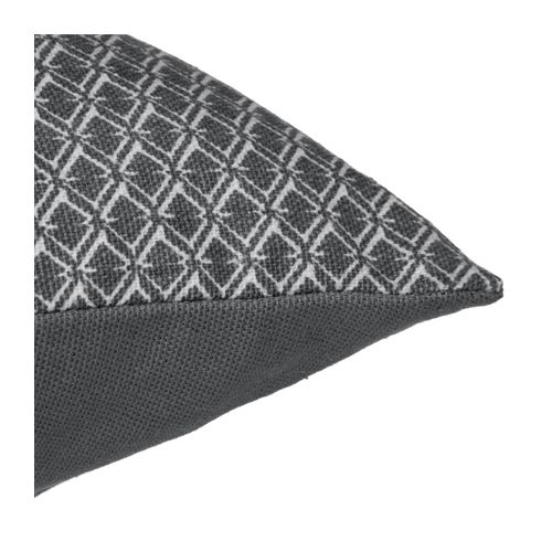 Coussin Décoratif Déhoussable En Coton Gris Otto 30 X 50 Cm