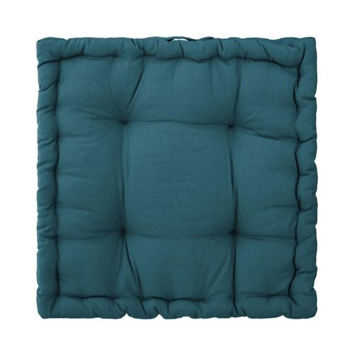 Coussin De Sol En Coton Bleu  Motif Otto 40 X 40 Cm