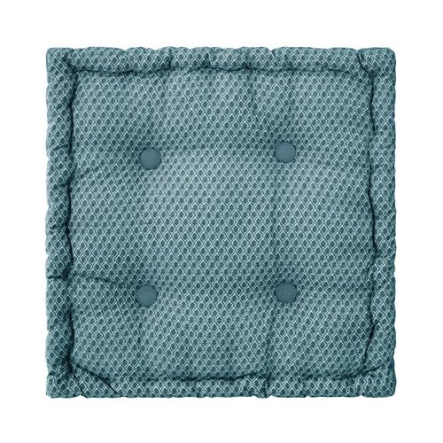 Coussin De Sol En Coton Bleu  Motif Otto 40 X 40 Cm