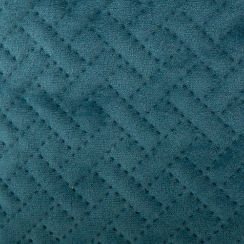 Coussin Déhoussable Bleu En Velours Embossé 40 X 40 Cm