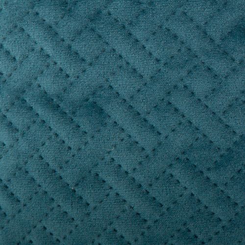 Coussin Déhoussable Bleu En Velours Embossé 40 X 40 Cm