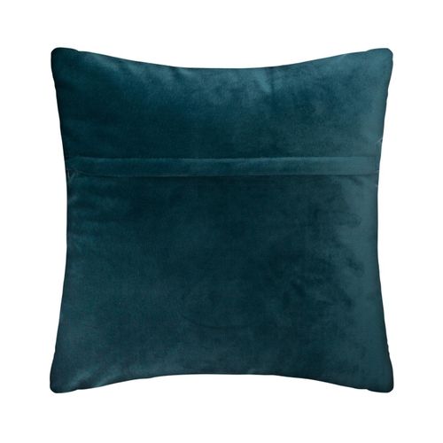 Coussin Déhoussable Bleu En Velours Embossé 40 X 40 Cm