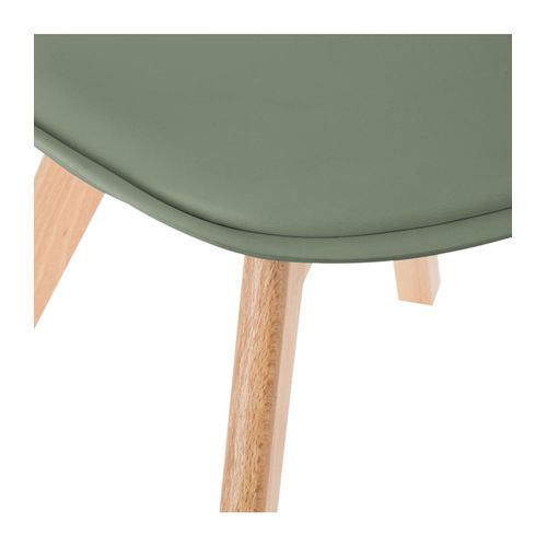 Chaise De Table Assise Kaki Et Pieds En Bois De Hêtre