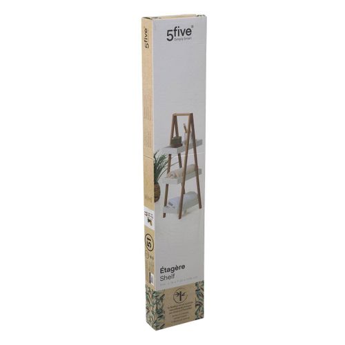Etagère 3 niveaux NEVO Naturel / Blanc vue accessoires