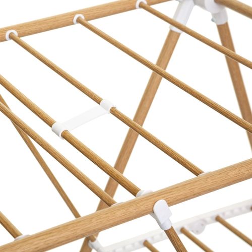 Séchoir à Linge Effet Bois Bara - 13m D'étendage - Marron