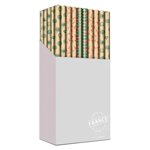 Papier cadeau kraft H. 70 cm - Doré vue 3/4