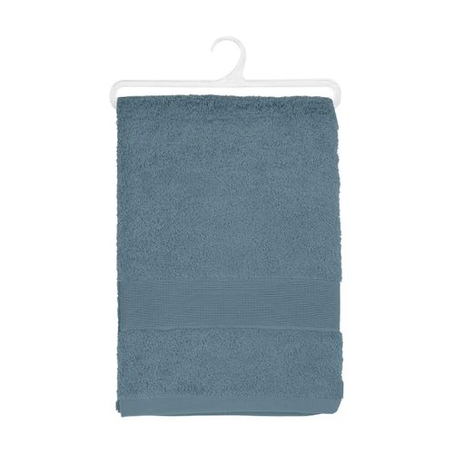 Drap De Bain En Coton Bleu Orage Tissu Éponge 100 X 150 Cm