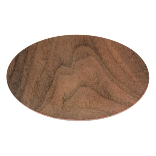 Assiette Plate Design Bois Mood - Diam. 26 Cm - Marron