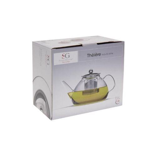 Théière En Inox Et Verre Avec Filtre 1,3 L