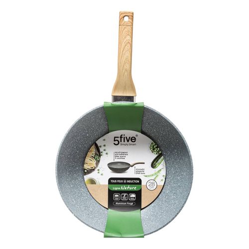 Wok Aluminium Forgé "nature" 28cm