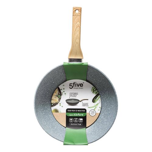 Wok Aluminium Forgé "nature" 28cm