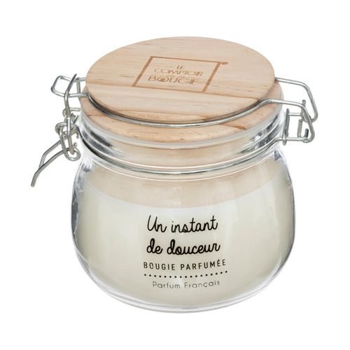 Bougie Parfumée Dans Pot En Verre Avec Couvercle Bois 330 G
