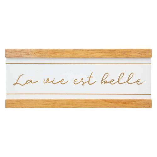Plaque De Porte Reversible "loft" Bois 25x10cm
