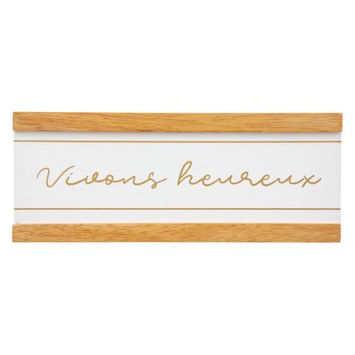 Plaque De Porte Reversible "loft" Bois 25x10cm