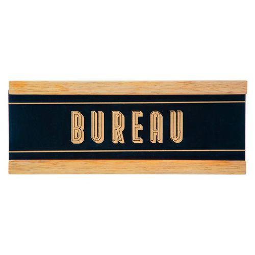 Plaque De Porte Reversible "loft" Bois 25x10cm