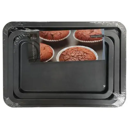 Lot de 3 plaques de cuisson  Gris foncé vue détaillée