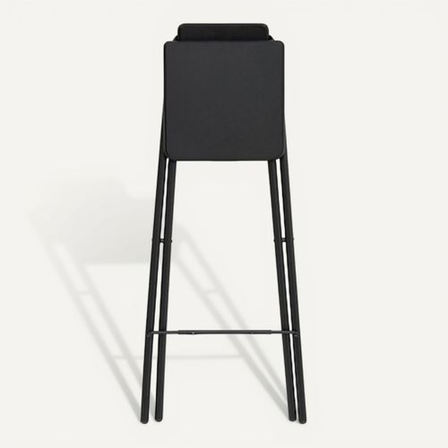 Chaise de bar pliante LOUNA Noir vue de face