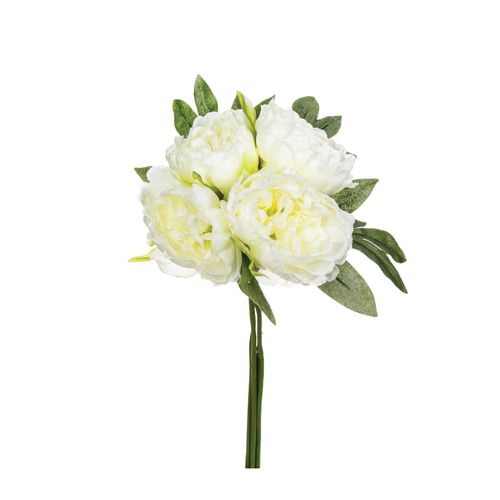 Bouquet H.34 cm PIVOINE BLANC vue détaillée