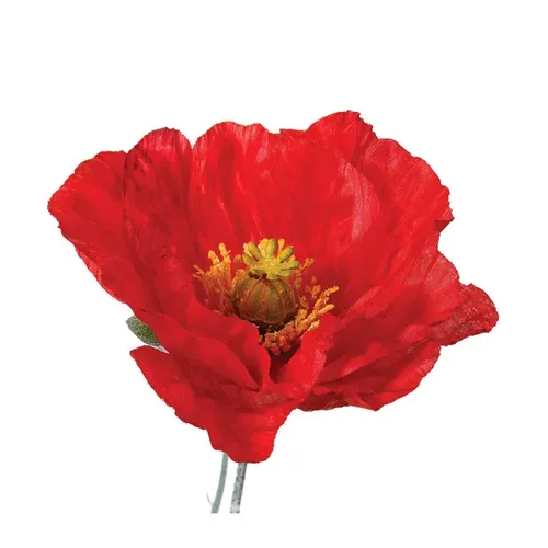 Fleur Artificielle Tige Coquelicot H 70 Cm