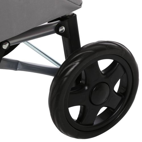 Chariot De Courses 2 Roues Gris