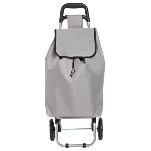 Chariot De Courses 2 Roues Gris
