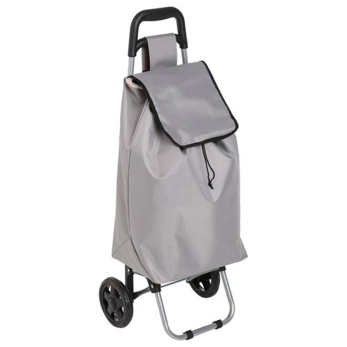 Chariot De Courses 2 Roues Gris