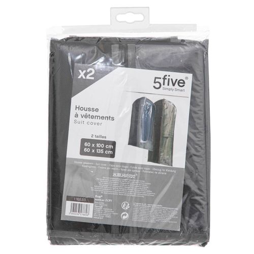 Lot De 2 Housses Vêtements Grand Modèle Noir