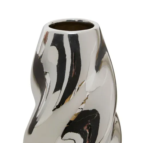 Vase torsadé H. 21,5 cm SKY Argenté vue détaillée