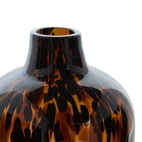 Vase aspect léopard H. 25,5 cm ROEN Ambre